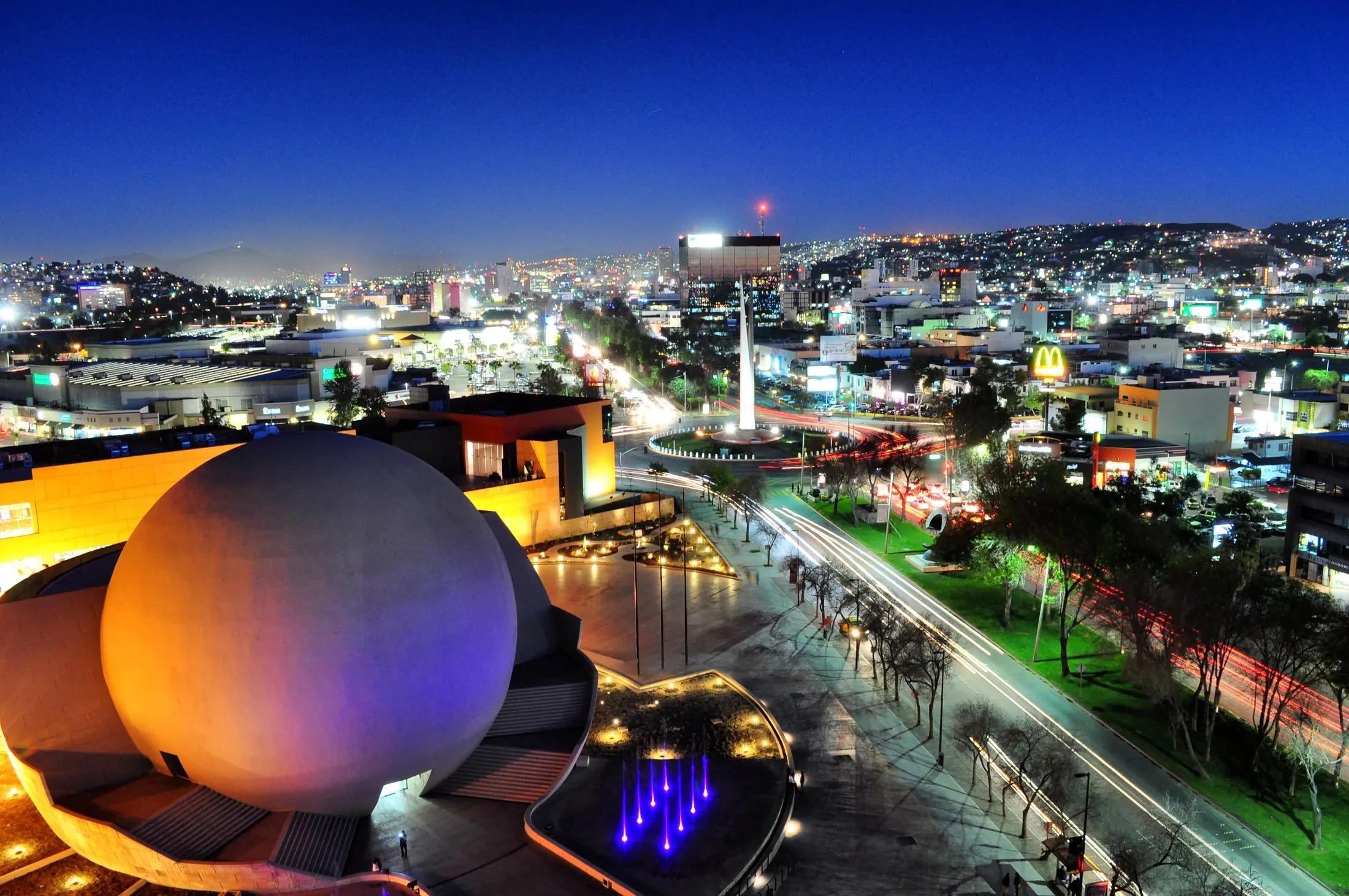 Vista nocturna de Tijuana